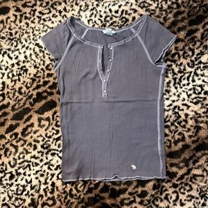 Abercromie Kids Button Up Cap Sleeve Shirt Size Large